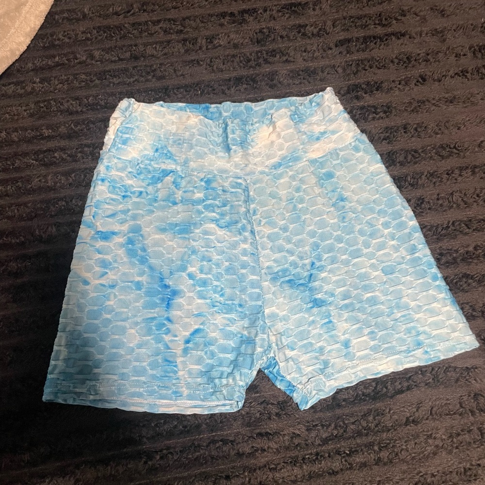 Rue21 Blue and White Bike Shorts